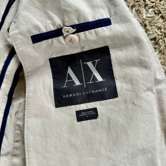 Armani Exchange Cream Single Button Casual Blazer Jacket Women’s Size 2 - Picture 6 of 8